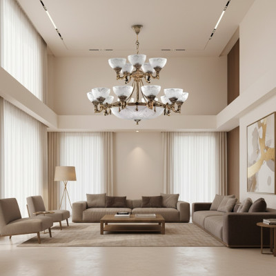 Ceiling lamp chandelier ceiling light lamp chandelier glass gray lamps