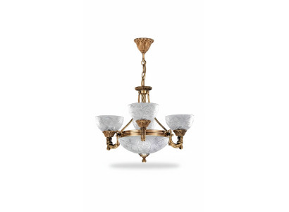 Chandelier Ceiling Light Pendant Ceiling Fixture Lamp Glass Gray Gold
