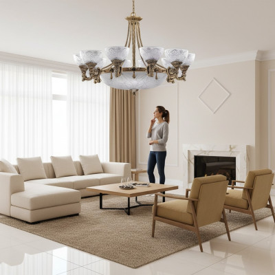 Chandelier Ceiling Lamp Ceiling Chandelier Lamp Glass Gold Gray