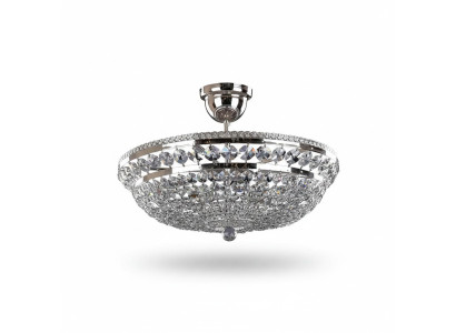 Round Silver Luxury Ceiling Lamp Chandelier Ceiling Light Silver Crystal Chandelier