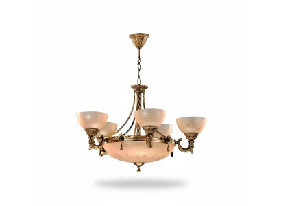 Chandelier Ceiling Lamp Crystal Ceiling Light Lamp Glass Gold Beige