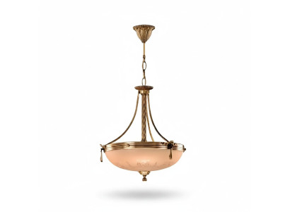 Chandelier Ceiling Lamp Glass Gold Beige