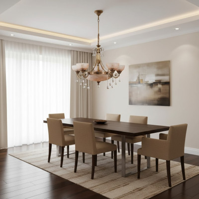 Ceiling lamp chandelier ceiling light lamp chandelier glass gold brown