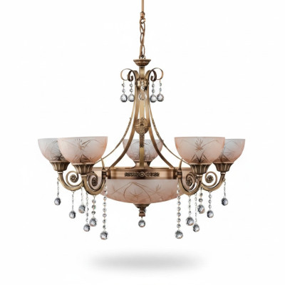 Ceiling lamp chandelier ceiling light lamp chandelier glass gold brown