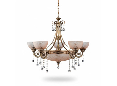 Ceiling lamp chandelier ceiling light lamp chandelier glass gold brown