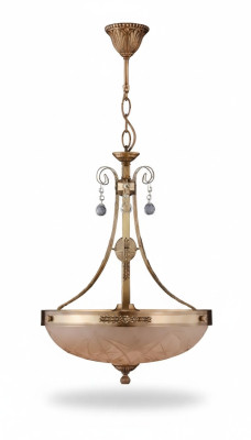 Chandelier Ceiling Lamp Lustre Ceiling Light Lamp Glass Gold Brown