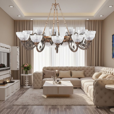 Chandelier Lamp Ceiling Light Pendant Ceiling Lamp Glass Gray Art Light