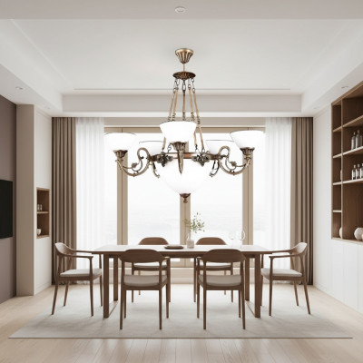 Ceiling lamp chandelier chandelier lamp chandelier glass art white