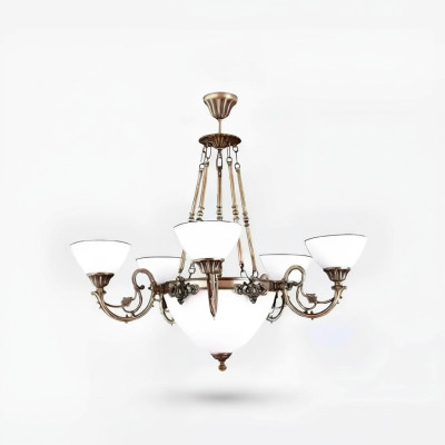 Ceiling lamp chandelier chandelier lamp chandelier glass art white