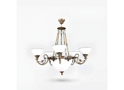 Ceiling lamp chandelier chandelier lamp chandelier glass art white