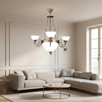 Ceiling lamp ceiling chandelier chandelier lamp chandelier glass art white