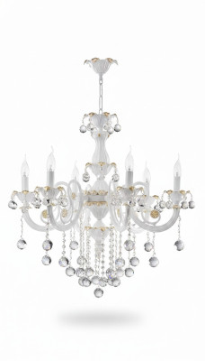 Luxury Chandelier Ceiling Lamp White Crystal