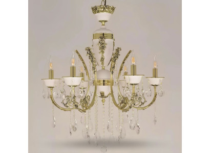 Luxury chandelier ceiling lamp gold crystal 60x100cm
