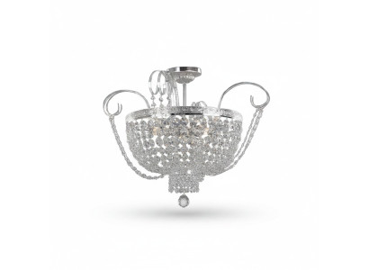 Chandelier Ceiling Light Luxury Chandelier Ceiling Lamp Silver Crystal