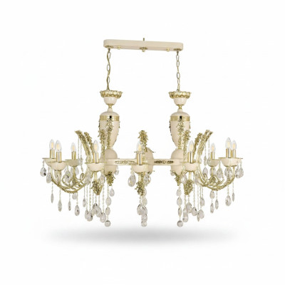 Lamp Ceiling Light Luxury Chandelier Ceiling Lamp Lustre Beige Crystal