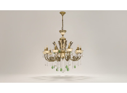 Luxury chandelier ceiling lamp fixture light brown crystal 80cm