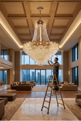 Luxury Ceiling Chandelier Crystal Ceiling Lamp Gold Crystal 77x145