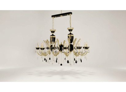 Ceiling light luxury chandelier ceiling lamp chandelier crystal black lamp