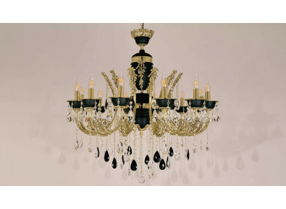Lamp chandelier, ceiling chandelier, luxury ceiling lamp, black crystal chandelier