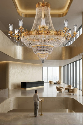 Luxury ceiling light chandelier ceiling lamp gold crystal lamp
