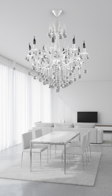 Luxury Ceiling Chandelier White Chandelier Ceiling Lamp Crystal Lamp