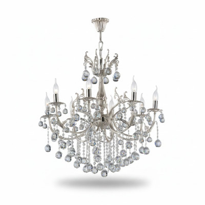 Ceiling chandelier luxury silver chandelier ceiling light crystal lamp.