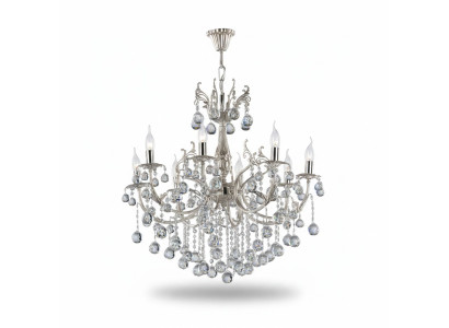 Ceiling chandelier luxury silver chandelier ceiling light crystal lamp.