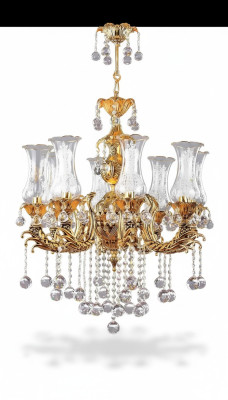 Luster Luxury Ceiling Light Gold Chandelier Ceiling Lamp Crystal Art