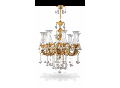 Luster Luxury Ceiling Light Gold Chandelier Ceiling Lamp Crystal Art