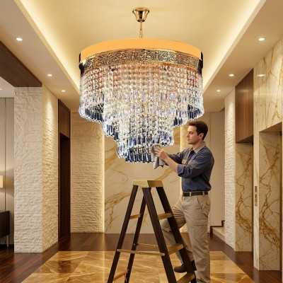 Ceiling chandelier luxury gold chandelier ceiling lamp crystal chandelier art