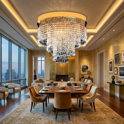 Ceiling chandelier luxury gold chandelier ceiling lamp crystal chandelier art