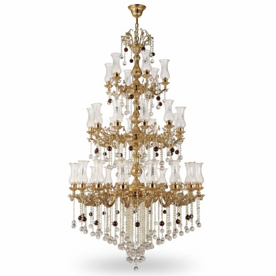Luxury Ceiling Light Gold Chandelier Ceiling Lamp Crystal 130x280cm