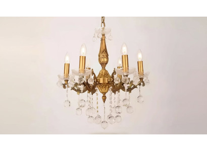 Chandelier Ceiling Light Luxury Gold Ceiling Lamp Crystal Style