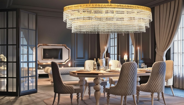 Luxury Chandelier Ceiling Light Gold Chandelier Ceiling Lamp Crystal Art