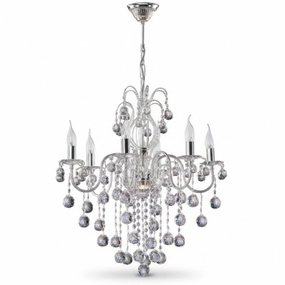 Silver ceiling chandelier crystal lamp