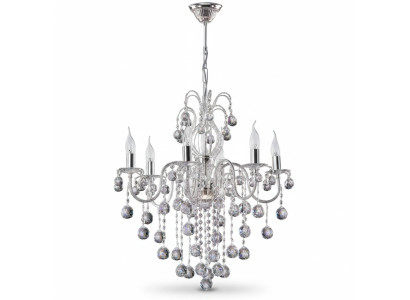 Silver ceiling chandelier crystal lamp