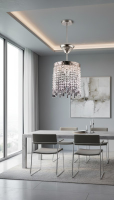 Chandelier Ceiling Light Silver Ceiling Lamp Crystal Lamp
