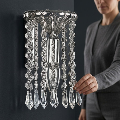 Ceiling lamp ceiling chandelier silver chandelier crystal lamp
