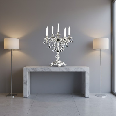 Candlestick Candle Holder Candelabra Candle Holder Elegant Silver Art