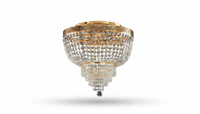Chandelier Ceiling Light Luxury Gold Ceiling Lamp Crystal Style