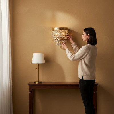 Wall lamp wall sconces wall sconce chandelier wall lamps crystal gold