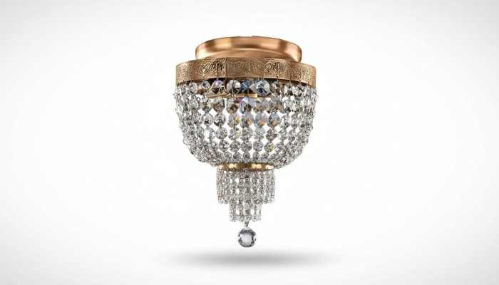 Ceiling pendant luxury gold chandelier ceiling lamp crystal style