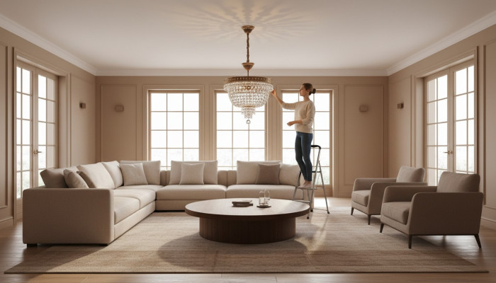 Ceiling chandelier luxury gold chandelier ceiling lamp crystal style