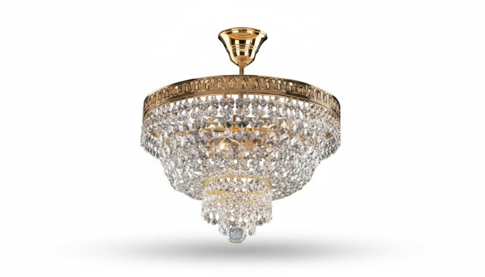 Chandelier Ceiling Light Luxury Gold Ceiling Lamp Crystal Style