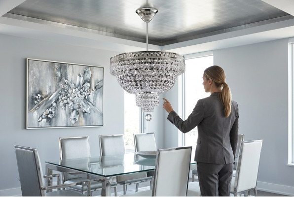 Chandelier Ceiling Light Luxury Silver Crystal Chandelier Ceiling Lamp