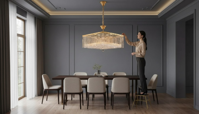 Luxury chandelier ceiling light gold crystal art chandelier ceiling lamp