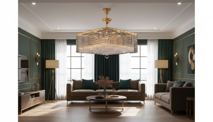 Luxury chandelier ceiling light gold crystal art chandelier ceiling lamp