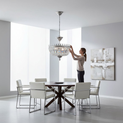 Ceiling chandelier luxury silver chandelier ceiling lamp crystal chandelier