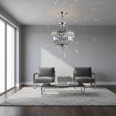 Ceiling chandelier luxury silver chandelier ceiling lamp crystal chandelier