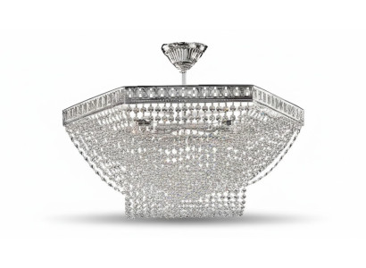 Luxury chandelier ceiling light silver crystal chandelier ceiling lamp